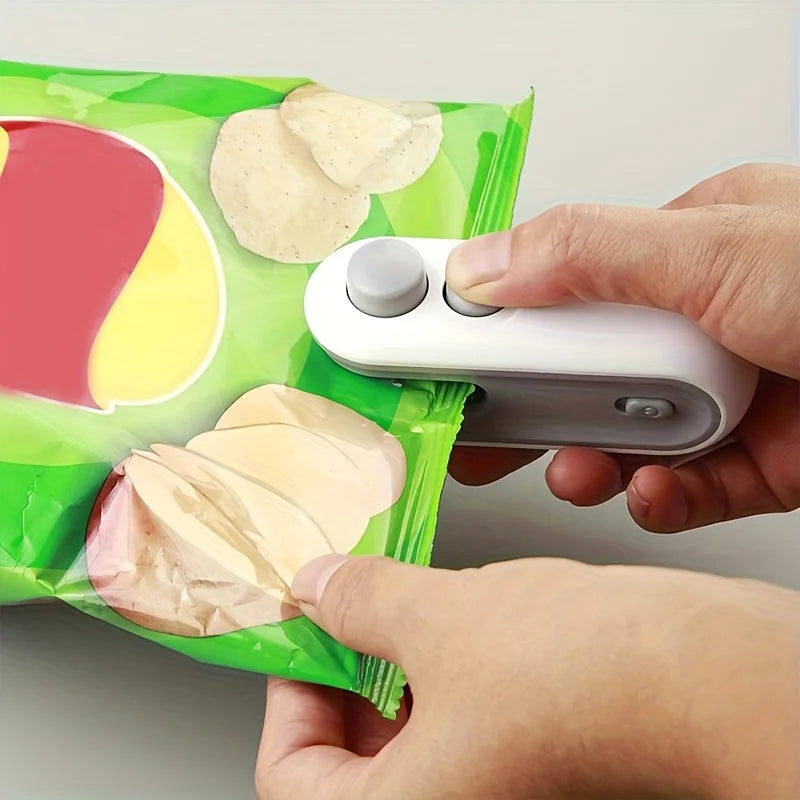 Máquina de Selagem Mini Recarregável para Sacos de Snacks, Portátil para Casa, Piqueniques e Viagens ao Ar Livre, Ferramenta Magnética para Armazenamento de Alimentos
