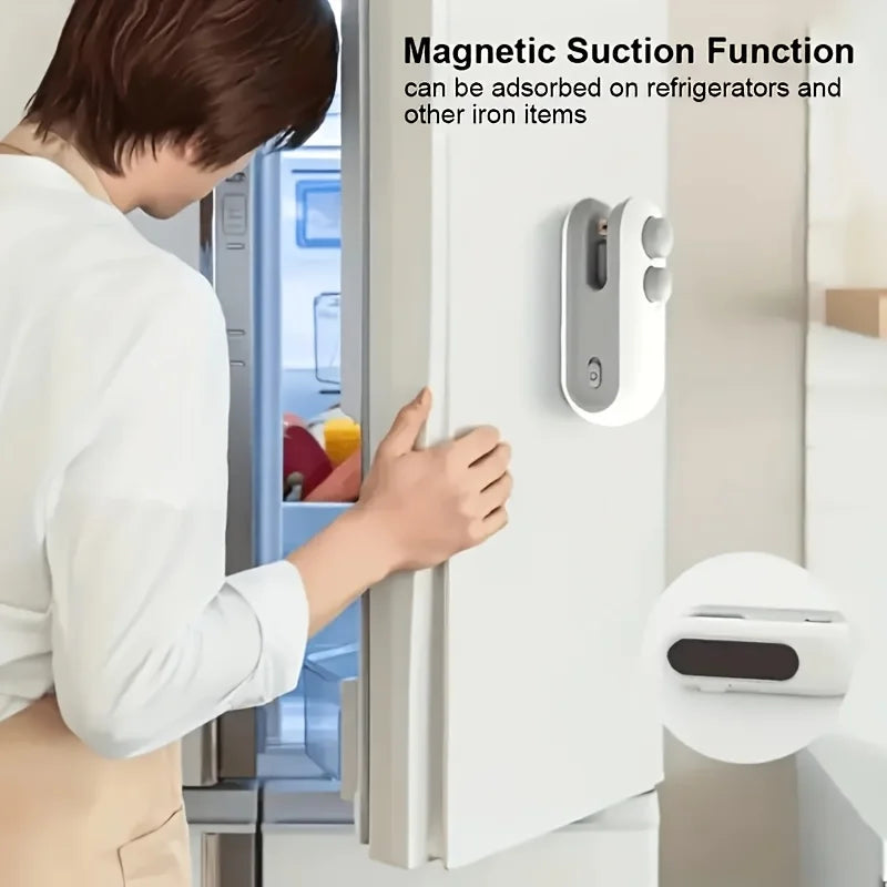 Máquina de Selagem Mini Recarregável para Sacos de Snacks, Portátil para Casa, Piqueniques e Viagens ao Ar Livre, Ferramenta Magnética para Armazenamento de Alimentos